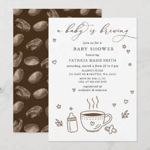 Baby is Brewing Coffee Geslacht Onbekende Baby Sho Kaart