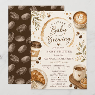 Baby is Brewing Coffee Geslacht Onzijdige Baby Sho Kaart