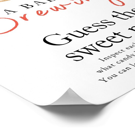 Baby is brewing coffee Guess the sweet mess Poster (Hoek)