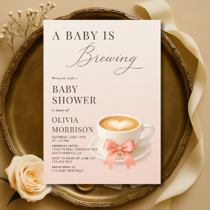 Baby is Brewing Coquette Boog Coffee Baby Borrel Kaart