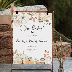 Baby is Brewing Herfst Koffie Baby Shower Poster