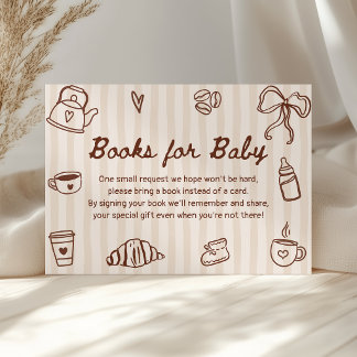 Baby is Brewing Koffie Baby Shower Boeken voor Bab Informatiekaartje