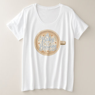Baby is Brewing Koffie Baby Shower Grote Maat T-shirt