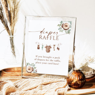 Baby Is Brewing Koffie Baby Shower Luiers Raffle Poster