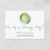Baby is Brewing Matcha How big is mommy's belly Informatiekaartje (Voorkant)