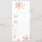 Baby Is Brewing Pink Winter Tea Party Baby Shower Menu (Achterkant)