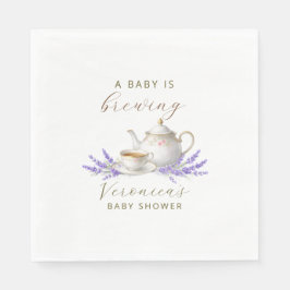 Baby is Brewing Tea Party Baby Shower Servet