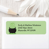 Baby is Brewing Witch Shower Halloween Cauldron Etiket (Insitu)