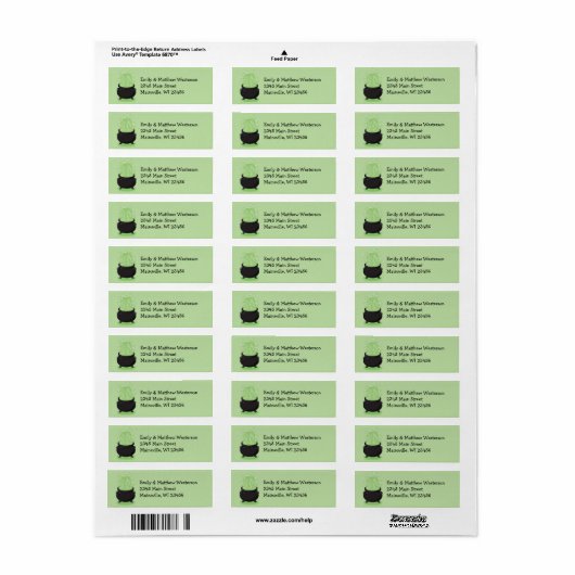 Baby is Brewing Witch Shower Halloween Cauldron Etiket (Full Sheet)