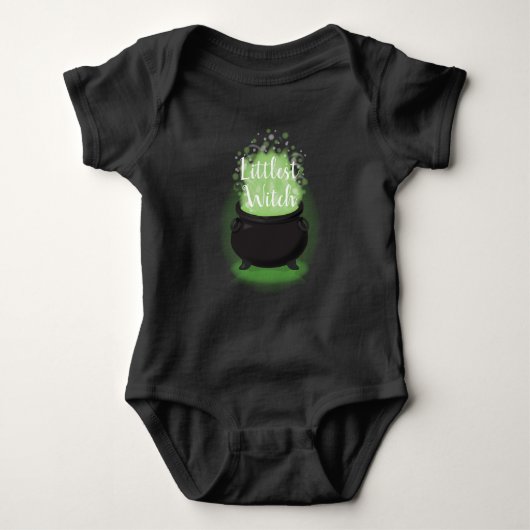 Baby is Brewing Witch Shower Halloween Cauldron Romper (Voorkant)