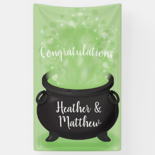 Baby is Brewing Witch Shower Halloween Cauldron Spandoek