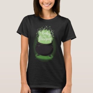 Baby is Brewing Witch Shower Halloween Cauldron T-shirt