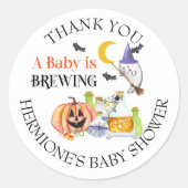 Baby is Brouwerij Ghost en Potion Dank u Ronde Sticker (Voorkant)