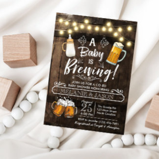 Baby is brouwerij voor Baby shower Kaart