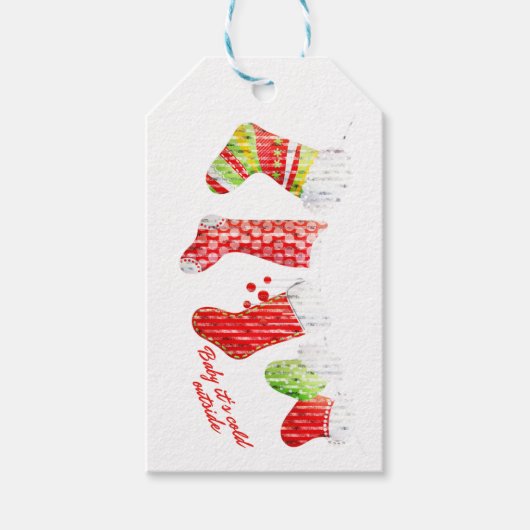 Baby is buiten koud cadeaulabel (Voorkant)