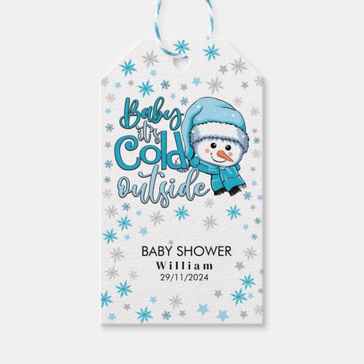 baby is buiten koud cadeaulabel (Voorkant)