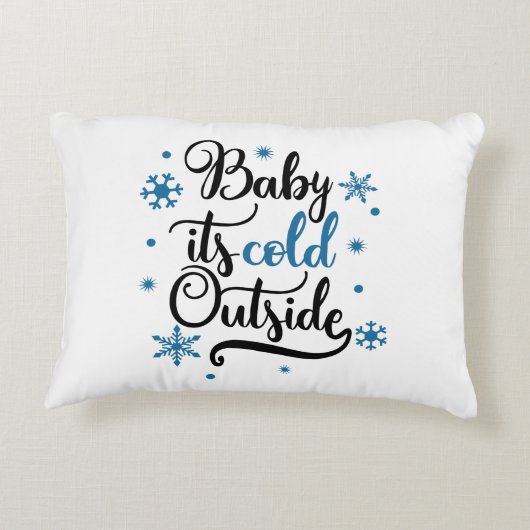 baby is buiten koud decoratief kussen (Achterkant)