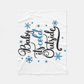 baby is buiten koud fleece deken (Voorkant)