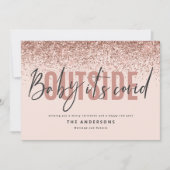 Baby is covid buiten grappige glitter kerst feestdagenkaart (Voorkant)