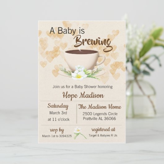 Baby is de Uitnodiging van het Baby shower van de (Staand voorkant)