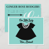 BABY is een meisje Kaart (Voorkant / Achterkant)