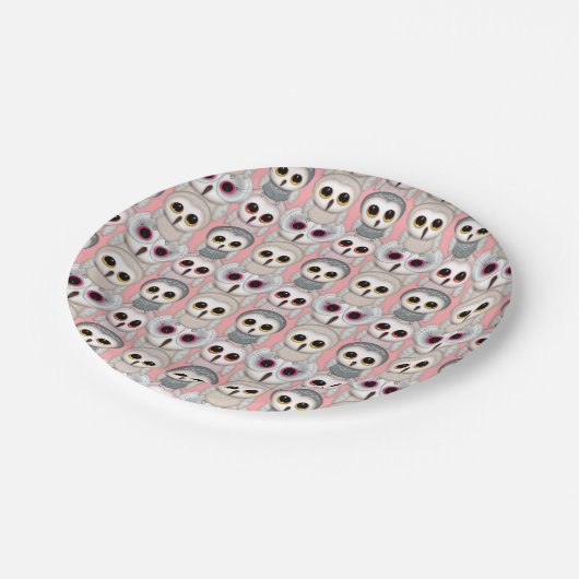 Baby is eigendom op Bleek roze achtergrondpatroon Papieren Bordje (Gekanteld)