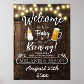 Baby is het Baby shower Welkome Poster (Voorkant)