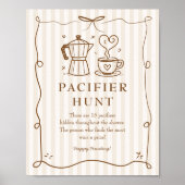 Baby is het brouwen Pacifier Sign Poster (Voorkant)