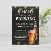 Baby is het brouwen van Coed Baby shower Kaart (Staand voorkant)