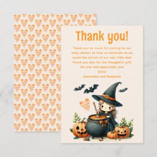 Baby is het brouwen van Halloween baby shower Bedankkaart