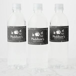 Baby is het brouwen van Halloween Baby shower Waterfles Etiket