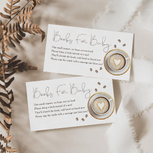 Baby is het brouwen van koffie Baby shower boeken  Informatiekaartje