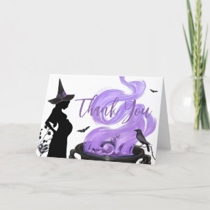 Baby is het brouwen van Paarse heks Baby shower Bedankkaart