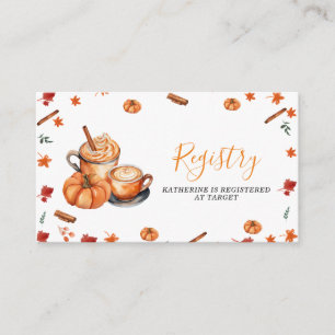 Baby is het brouwen van Pumpkin Spice Baby shower  Informatiekaartje