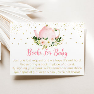 Baby is het brouwen van roze gouden thee Baby boek Informatiekaartje