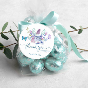 Baby is het brouwen van thee party Baby shower Dan Ronde Sticker