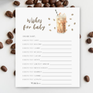 Baby is het koffie aan het zetten - wensen voor ba