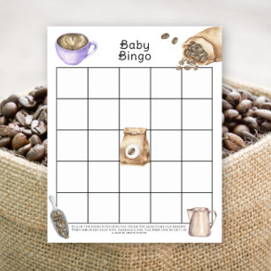 Baby is het koffiezetten aan het Baby shower bingo