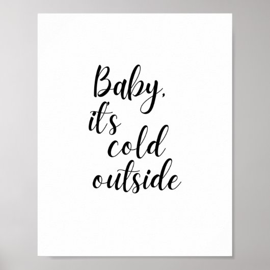 Baby, is het Koud Buiten Poster (Voorkant)