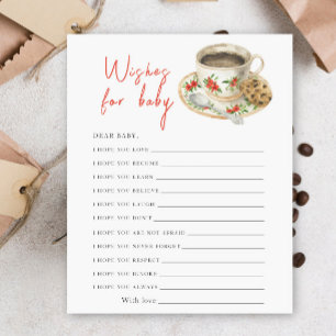 Baby is koffie aan het zetten - wensen voor baby