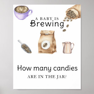 Baby is koffiezetten Hoeveel snoepjes Poster