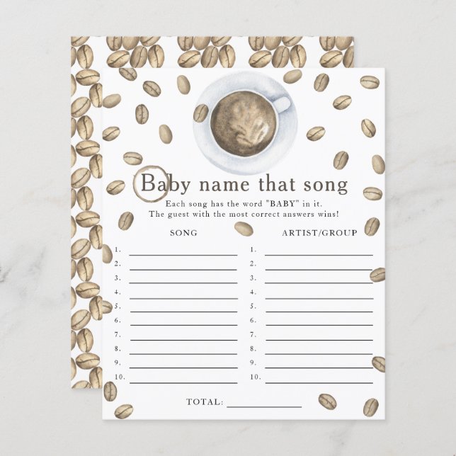 Baby is koffiezetten - Noem dat liedje spel (Voorkant / Achterkant)