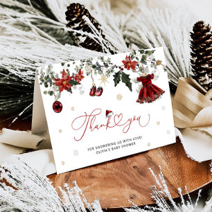 Baby is koud buiten Baby shower dank u kaart