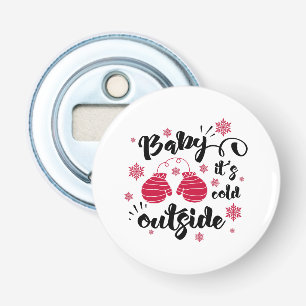 Baby is koud buiten de schattige mittens winter button flesopener