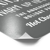 Baby is koud buiten de warme chocoladebar foto afdruk (Hoek)