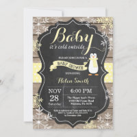Baby is Koud Buiten pinguïn Baby shower