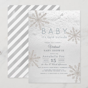 Baby is koud buiten virtueel Baby shower Kaart