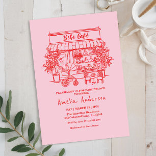 Baby is op komst! Thuiscafé thema BABY SHOWER Kaart