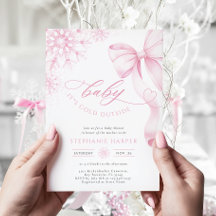 Baby It’s Cold Outside Pink Baby shower Invitation