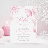 Baby It’s Cold Outside Pink Baby shower Invitation